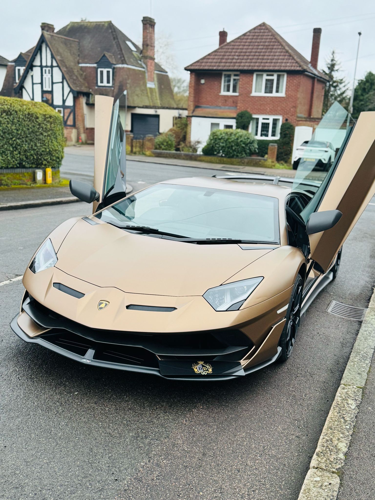 Luxury car used in a film production